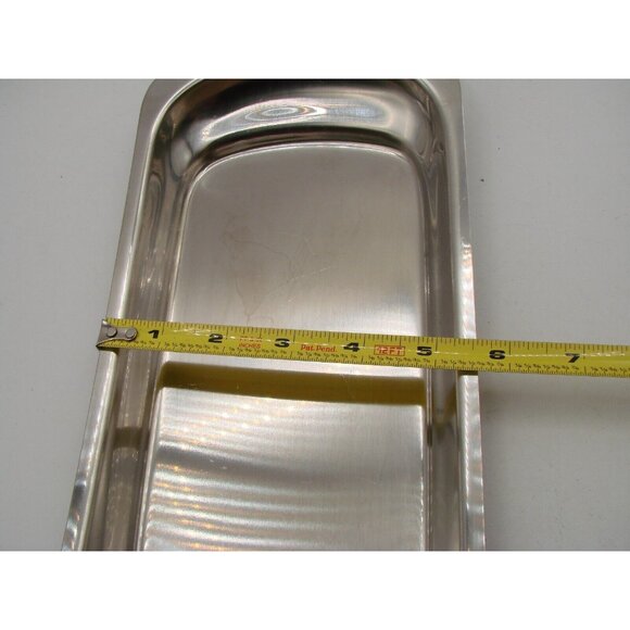 Serving Tray Platter Dish Danish Modern MCM Stainless International Decorator - Picture 10 of 11